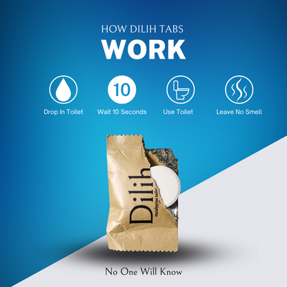 Dilih Toilet Tablets - Premium Bathroom Air Freshener - 24 Pack